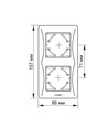 BINERA 2-hul lodret ramme - Sort grafit, 86x157 mm, IP20 indendørs