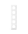 Plaque 5 postes verticale - Blanc, IP20, Videx Binera