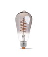 E27 4W ST64 filament LED lamp - Grafiet glas, 1800K-2100K, dimbaar, flicker free