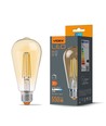 E27 6W dimbare LED lamp - ST64, filament, amber glas, 2200K, flicker free