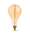 E27 8W dimbare LED lamp - PS160, spiral filament, amber glas, 1800K, 500lm