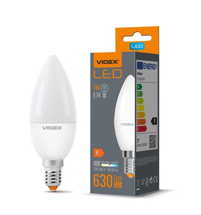E14 7W LED Ampoule flamme - C37, 700lm, 4000K, remplace 50W