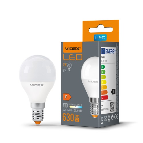 E14 7W LED klotlampa - G45, 4000K, 700lm, IP20 inomhus