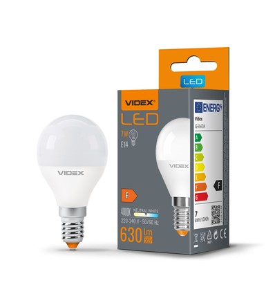 E14 7W LED Ampoule sphérique - G45, 4000K, 700lm, IP20 intérieur