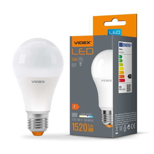Ampoule LED E27 15W - A65, 1520lm, 6000K, flicker free, RA88
