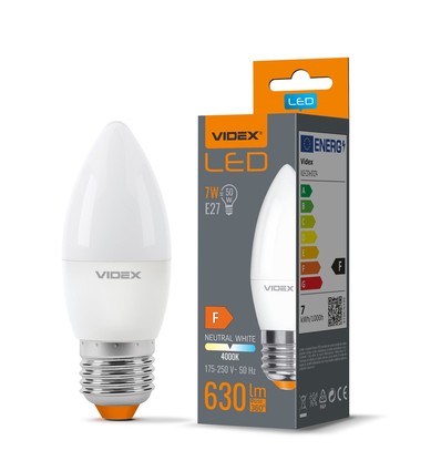 Ampoule LED flamme E27 7W - C37, RA90, 4000K, remplace 50W