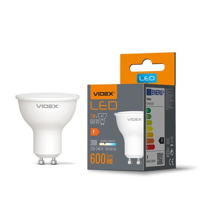GU10 7W LED spot - 600 lm, 120°, flicker free, 3000K