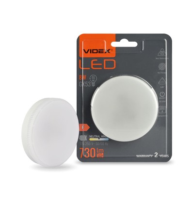GX53 8W LED pære - Neutral hvid