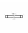 60 cm T8 glasrør 10W - LED, kold hvid, 230V, 1050 lm, forbrug: 10W