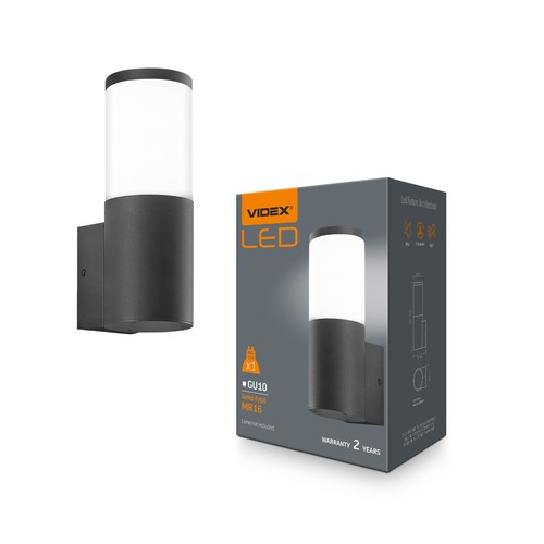 GU10 wandlamp voor gevel - Zwart, IP54 buiten, aluminium, zonder lichtbron