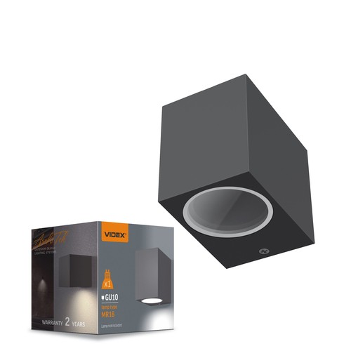 GU10 vägglampa för fasadbelysning - IP54 utomhus, aluminium, utan ljuskälla