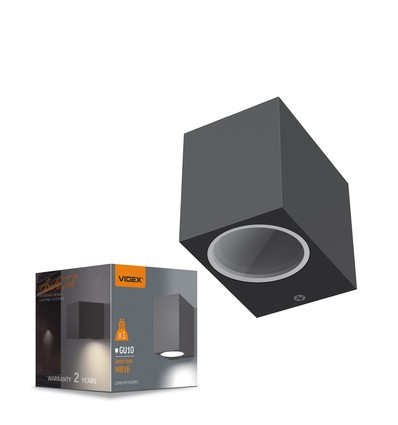 GU10 vegglampe til fasadebelysning - IP54 utendørs, aluminium, uten lyskilde