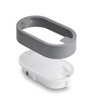 15W LED bulkhead væg/loftlampe - IP65, 1200lm, 5000K, grå, IK07, oval