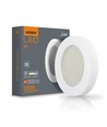 24W LED taklampa Bulkhead - IP65 vattentät, 5000K, 120°, vit kant