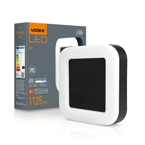 Vika vegglampe 15W - LED, svart, nøytral hvit