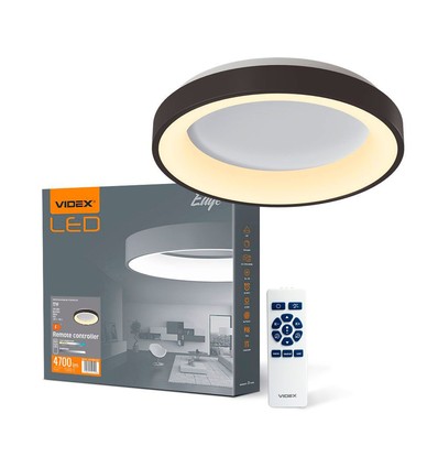 72W LED plafondlamp met afstandsbediening, RGB+CCT - Dimbaar, zwarte rand, 45x45cm, 4700lm, IP20