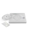24W LED loftslampe, kvadratisk - 2900lm, 4000K, 29x29cm, hvid kant, IP20 indendørs