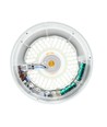 30W LED sensorlampe med nødlys - Justerbar watt/CCT, IP44, 3000lm, innebygd batteri, hvit kant