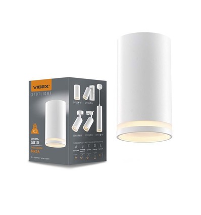 Spot de plafond GU10 - blanc, montage en saillie, sans source lumineuse