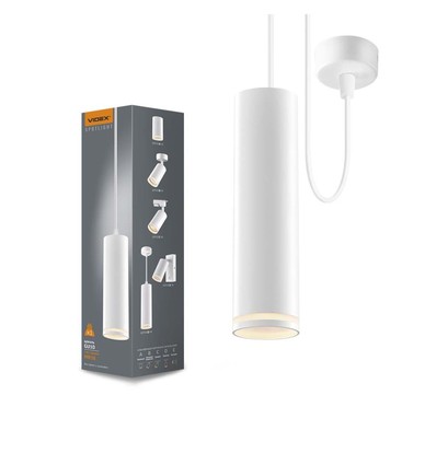 Spot suspendu GU10 - Blanc, Ø6cm, aluminium, sans source lumineuse