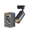 Spot sur rail monophasé Lonzo GU10 - Sans source lumineuse, noir, 1F2W