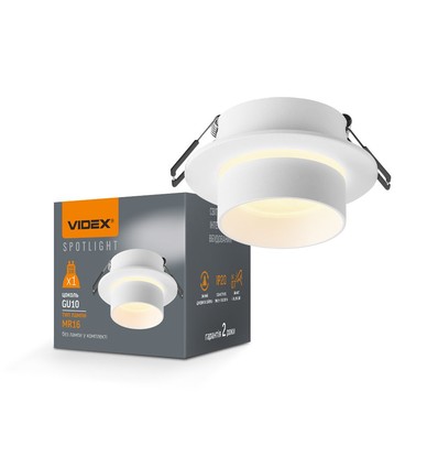 Spot encastrable GU10 - Rond, blanc, aluminium/céramique, trou: Ø7,6 cm, dim: Ø9,2 cm, max 30W