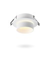 GU10 indbygningsspot - Rund, hvid, aluminium/keramik, hul: Ø7,6 cm, mål: Ø9,2 cm, max 30W