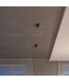 Spot de plafond GX53 carré - Noir, 80x80mm, IP20, sans source lumineuse