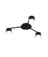 3x Spot plafonnier GX53 - Noir, IP20 intérieur, sans source lumineuse