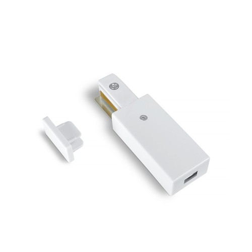 Connexion électrique pour rail monophasé - Blanc, 1F2W