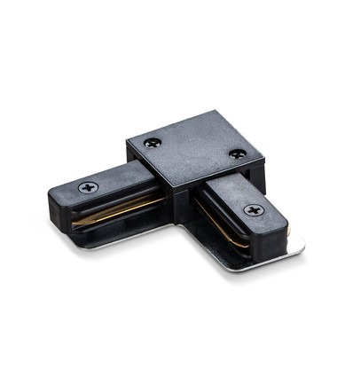 L-verbinder voor 1-fase rails - Zwart, 1F2W