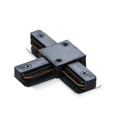 T-connecteur pour rail monophasé - Noir, 1F2W