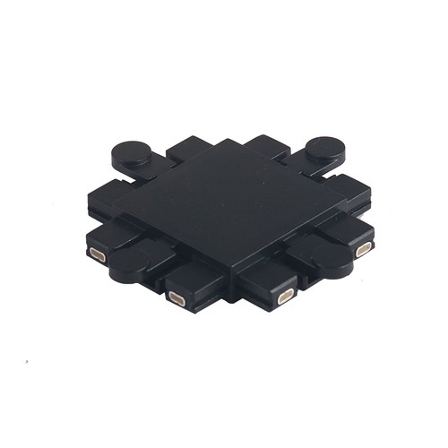 Connecteur en X pour système de rail magnétique, 48V - Noir, IP24, VL-TRMS-FC05B