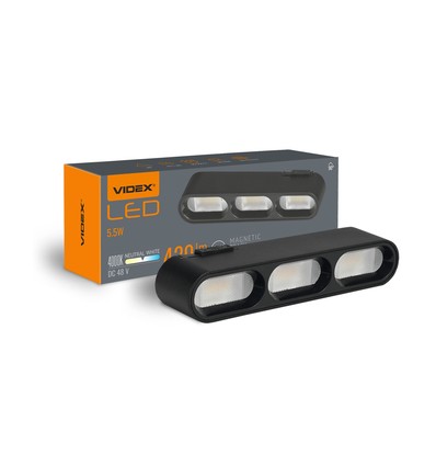 LED-licht - voor magnetisch slank railsysteem, zwart