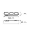 Lumière LED - pour système de rail magnétique mince, noir