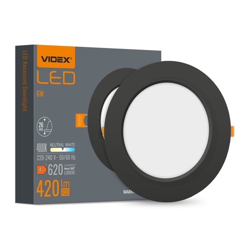 Dalle LED encastrable 6W Ø11,8cm - 620lm, 4000K, bord blanc, flicker free