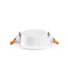 4W Ø10cm LED innfellingspanel - 4000K, integrert driver, hvit kant