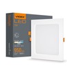 12W Fyrkantig LED infälld panel - 4000K, Hål: 14,5 x 14,5 cm, Mått: 17,5 x 17,5 cm, vit kant