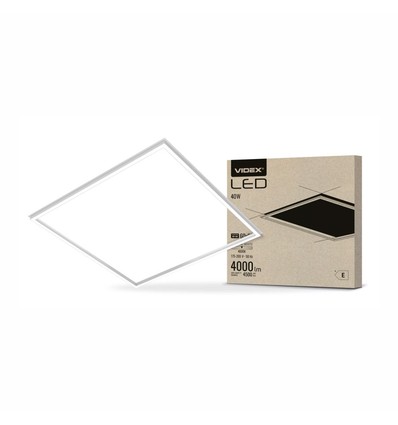 60x60 LED panel med kantlys, 40W - 100lm/W, 4000K, neutral hvid, flicker free