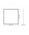 60x60 LED panel med kantlys, 40W - 100lm/W, 4000K, neutral hvid, flicker free