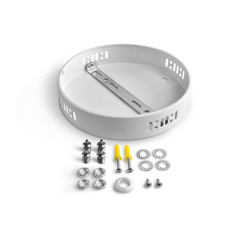 Kit de suspension pour panneaux LED - câble 60cm, blanc, plaque de montage 130x130mm
