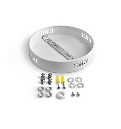 Kit de suspension pour panneaux LED - câble 60cm, blanc, plaque de montage 130x130mm