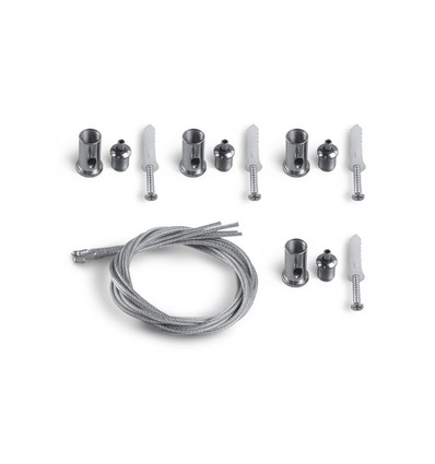 Upphängningsset för LED-panel - 60 cm wire, silverstål, komplett set