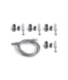 Kit de suspension pour panneau LED - câble 60 cm, acier argenté, kit complet