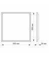 60x60 UGR19 LED-panel, 40W - Höjd: 28mm, 110lm/W, 4000K, flicker free