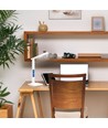 Lampe de bureau LED 7W dimmable - CCT réglable, 5 niveaux de luminosité, blanc, flicker free, adaptateur inclus