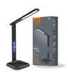 Lampe de bureau LED 5W dimmable - Noir, CCT 3 étapes, écran avec horloge/temp, contrôle tactile