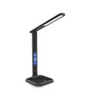 5W LED dimbar skrivebordslampe - Svart, 3-trinns CCT, display med klokke/temp, touch-styring