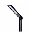 5W LED dimbar skrivbordslampa - Svart, 3-stegs CCT, display med klocka/temp, touch-styrning
