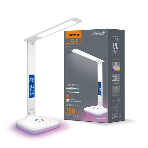 Nairobi bordlampe - LED, dæmpbar, hvid, 230V, 490lm, 7.5W